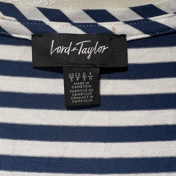 Lord and Taylor Maxi Dress, size sm, blue stripes BNWT - Picture 3 of 4